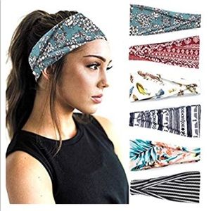 Yoga/running wide sports headbands.